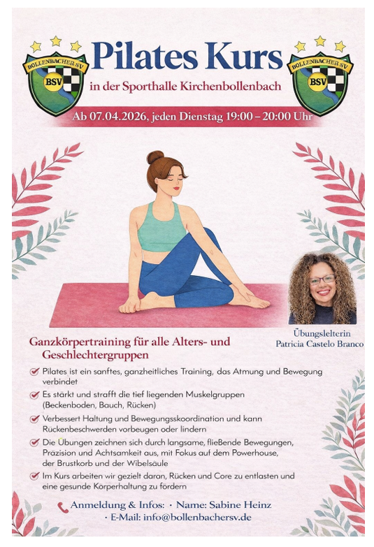 Pilates Kurs Flyer